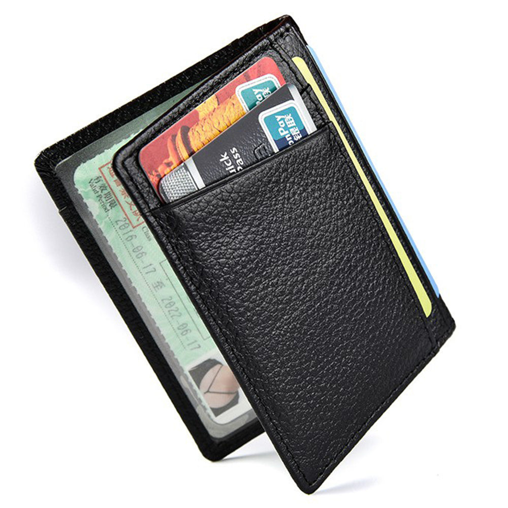 V6-J Slim Minimalist Card Case Cowhide Leather Passcase RFID Blocking Bifold Design Card Holder V6-J Slim Minimalist Card Case Cowhide Leather Passcase RFID Blocking Bifold Design Card Holder